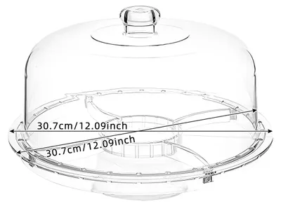 Obrázek produktu pro Stojan na dort, průhledná akrylová krytka, elegantní podnos na dezerty, průhledný