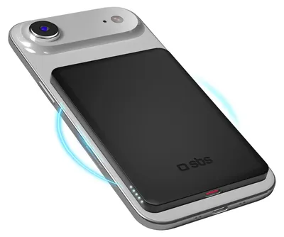 Produktbild von SBS Slim Magnetische Powerbank 3000 mAh mit 5W Wireless Charging kompatibel mit MagSafe