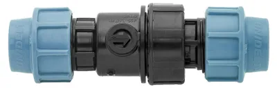 Produktbild von Unidelta PP Rückschlagventil mit beidseitigem Klemmanschluss 25mm Fitting 16bar DVGW
