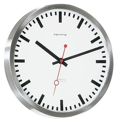 Produktbild von Hermle Hermle Funk-Bahnhofsuhr, silber