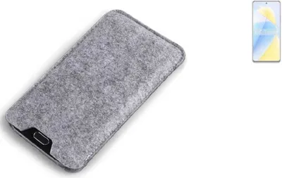 Produktbild von K-S-Trade Filz Handyhülle kompatibel mit Wiko 5G Schutzhülle Filztasche Filz Tasche Case Sleeve Handy Hülle Filzhülle grau