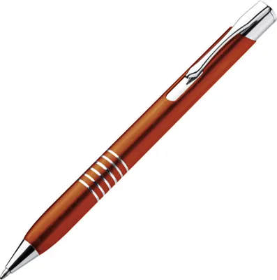 Produktbild von 5 Kugelschreiber aus Metall / Farbe: orange
