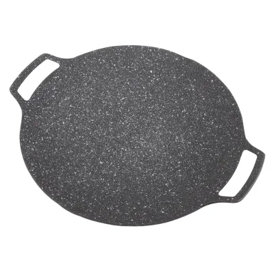 Zdjęcie produktu dla Koreańska płyta do grillowania Grill nieprzywierający Okrągła patelnia do domowego pieca gazowego 36 cm