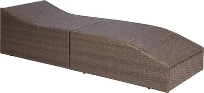 Obrázok produktu pre vidaXL Lehátko s čalúnením Poly Rattan Brown
