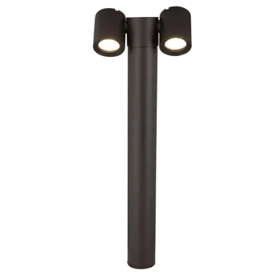 Image de Lampadaire, entrée, noir, IP54, douilles GU10, H 55cm