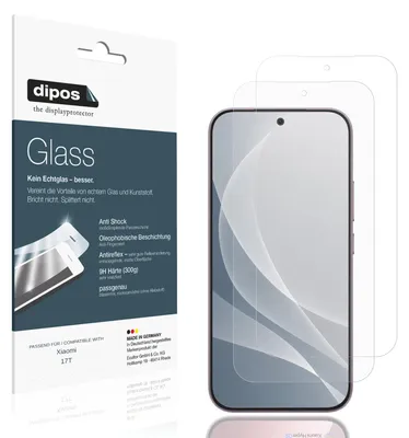 Immagine prodotto di 2x Pellicola Protettiva per Xiaomi 17T Protezione opaco Vetro Flessibile 9H dipos