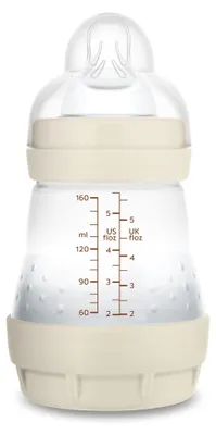 Produktbild von MAM Anti-Kolik-Flasche für Neugeborene, 0-2 Monate, 160 ml, mit Sauger, 1 langsamer Fluss aus Silikon, leicht anzunehmen, selbststerilisierend und leicht zu reinigen, Easy Start Anti-Colic, Neutro – G