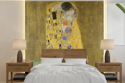 Obrázek produktu pro MuchoWow® Fototapety do obývacího pokoje nebo ložnice tapety vinylové motivy tapety Polibek - Gustav Klimt 240x240cm