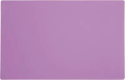 A plain purple cutting board is shown against a light purple background.