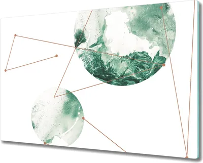 Produktbild von Glas Schneidebrett Herdabdeckplatten Schneideplatten - 80x52 cm - See und Dreiecke