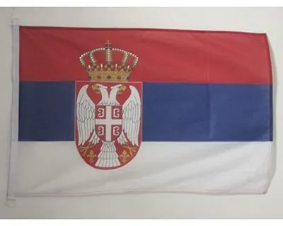 Bootflagge Serbien 150x90 cm, Mesh-Polyester, Kunststoffringe