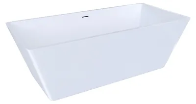Produktbild von Duschspa 170x80cm freistehende rechteckige Acryl-Badewanne in Weiß mit Überlauf und vormontiertem Zubehör