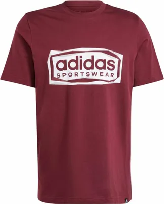 Produktbild von Adidas T-Shirt Schattenrot mit Sportswear-Grafik, Rundhals und gesticktem Logo