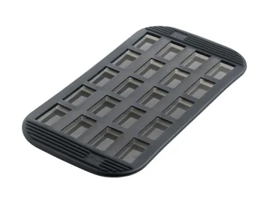 Immagine prodotto di Mastrad Backform für 20 Mini-Financiers, Gebäckform, Backblech, Silikonform, Silikon, Grau Transparent, F42314