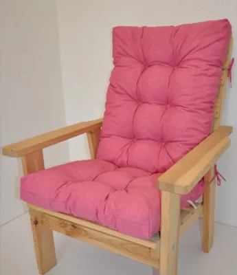 Produktbild von Polster für Gartenstuhl , Liegestuhl , Schaukelstuhl Sevila , Hochlehner Auflage , Gr. 125 x 55 cm , Color rosa Antico (alt rosa)