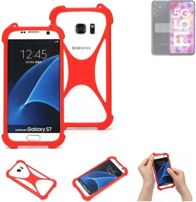 Produktbild von K-S-Trade Handy-Hülle kompatibel mit Samsung Galaxy F15 5G Schutz-Hülle Bumper Silikon Schutz Hülle Cover Case Silikoncase Silikonbumper TPU