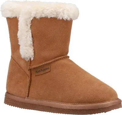 Produktbild von Hush Puppies - Mädchen Hausschuhe "Ashlynn", Wildleder FS9398 (30,5 EU) (Hellbraun)