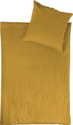 Produktbild von jilda-tex Bettwäsche Lissabon (Senfgelb) 100% Bio Baumwolle