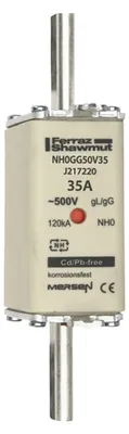 Produktbild von Mersen 1B045.000000 NH0 35A gG 500V NH-Sicherung sfü spannungsführend