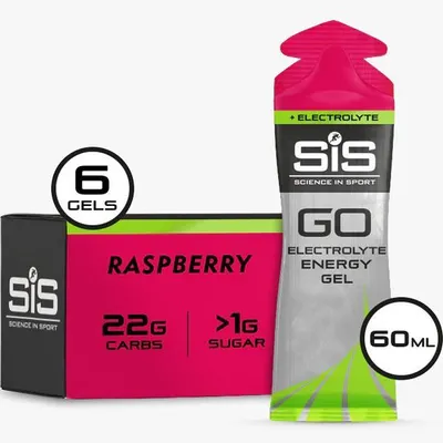 Produktbild von Science in Sport GO Energy + Electrolyte Gel Himbeere 6 x 60 ml