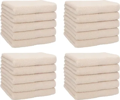 Produktbild von Betz 20 Stück Seiftücher 30x30 cm PREMIUM 100% Baumwolle Set Farbe: sand
