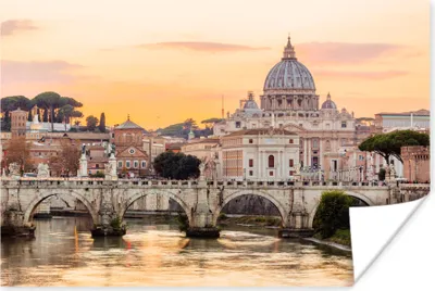 Produktbild von MuchoWow® Poster Italien - Skyline - Rom 120x80 cm - Bilder