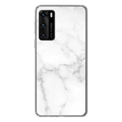 Produktbild von MuchoWow® Handyhülle Schutzhülle Hülle für Huawei P40 Marmor - Weiß - Grau - Luxus - Marmoroptik - Stein Silikon Softcase Handy Hülle - Handytasche