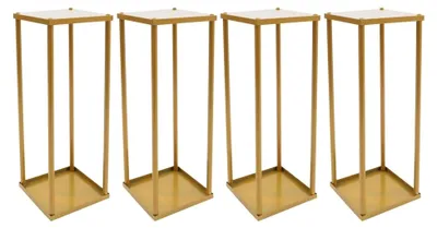 Produktbild von 4 Stück 60 cm hohe Blumenständer aus Metall für Hochzeiten und Partytische, Gold