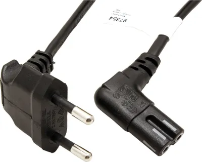 Obrázok produktu pre GOOBAY Napájací kábel 2pin, CEE 7/16(M) - IEC320 C7, oba konektory zlomené, 2 m, čierny (19.92.0056)