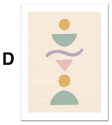 Produktbild von Poster Matisse Blumen Abstrakt | Bilder Wohnzimmer | Wandbilder Schlafzimmer | Deko Print ohne Rahmen | Bilder Matisse Beige · Motiv D · 50 × 70 cm