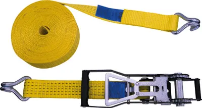 Produktbild von Ratschenspanngurt, Zurrgurt, 12 m x 50 mm, 2500/5000 daN, Doppelspitzhaken, ERGO-Ratsche