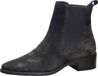 A single brown Chelsea boot is shown against a white background.
