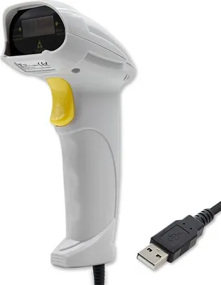 Produktbild von Qoltec 1D Barcode-Scanner | EAN | USB | Weiß