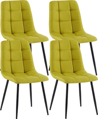 Produktbild von 4er Set Esszimmerstühle HLO-CP37 Stoff  grün