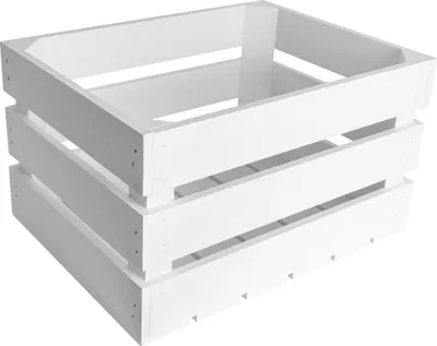 Image de Creative Deco Caisse en Bois Blanc 40 x 30 x 23 cm - Caisse Rangement Bois