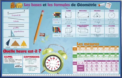 Image de Exacompta 10x Sous-main rigide PVC Maths 37,5x57,5 cm Visuel 29792E