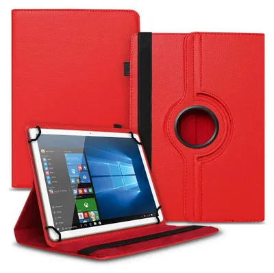 Produktbild von 360 Grad Drehbar Schutzhülle für 10-11 Zoll Tablet Tasche Hülle Universal CaseFarben:Rot