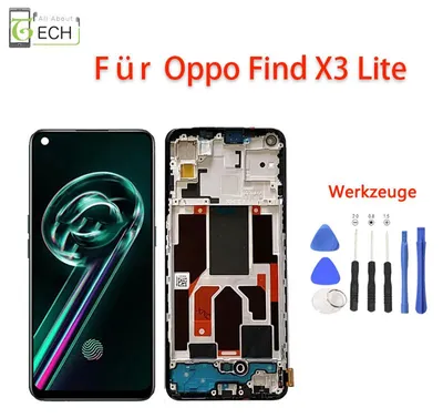 Produktbild von Für Oppo Find X3 Lite CPH2145 LCD Display (OLED) mit Rahmen Touchscreen