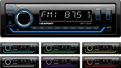 Productafbeelding van BLAUPUNKT 2 001 022 000 000: Autoradio met Bluetooth, USB-aansluiting, AUX-ingang, ondersteuning voor MP3- en WMA-bestanden