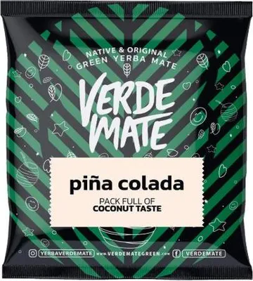 Produktbild von Verde Mate - Mate Tee Probe Pina Colada 50g - 5mm Dicke Blätter, Staubfrei - Tropisch, Mild - Luftgetrocknet, Ohne Rauch - Yerba Mate Brasilien