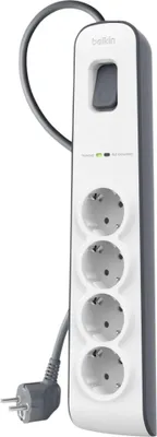 Obrázek produktu pro Belkin BSV400VF2M, 525 J, 4 AC zásuvky / AC zásuvek, Bílá, 2 m