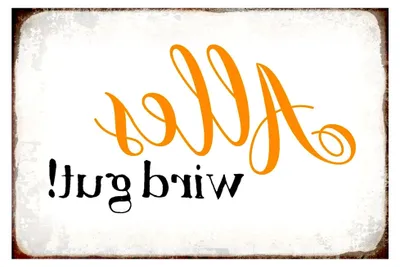 Produktbild von AGDeko® Blechschild alles wird gut 30x20 cm