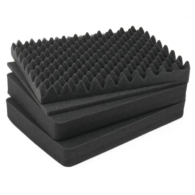 Produktbild von HMF ODR100 Koffereinlagen mit Rasterschaumstoff für Outdoor-Fotokoffer, 4er Set, 37,5 x 27 cm