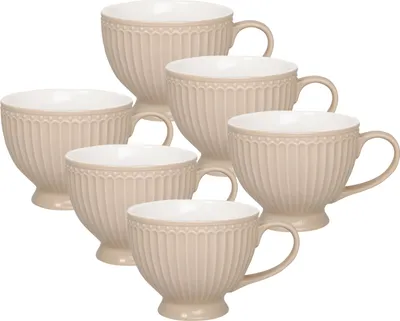 Produktbild von Greengate Alice Teetasse creamy fudge 0,4l Set6