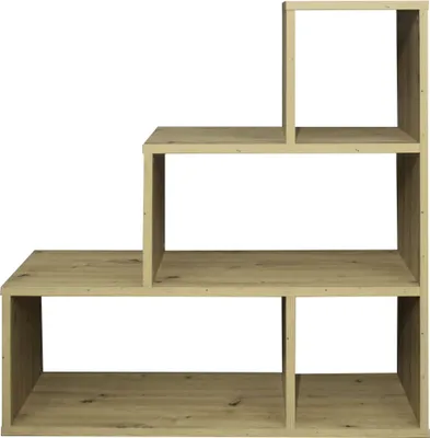 Produktbild von Raumteiler STAIRS Asteiche Holznachbildung mit 4 offenen Fächern und Dickkante