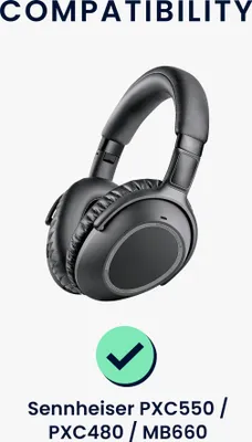 Produktbild von kwmobile 2x Ohrpolster kompatibel mit Sennheiser PXC550 / PXC480 / MB660 Polster - Kopfhörer Polster aus Kunstleder für Over Ear Headphones