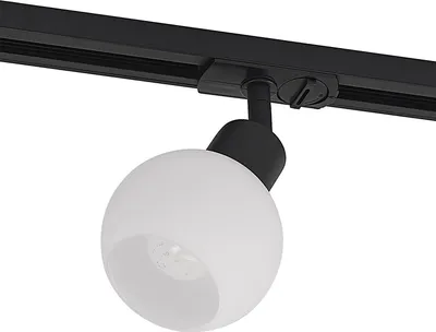 Produktbild von Lindby Schienenspot Linaro, E14, schwarz, Ø 10 cm, 1-Phasen