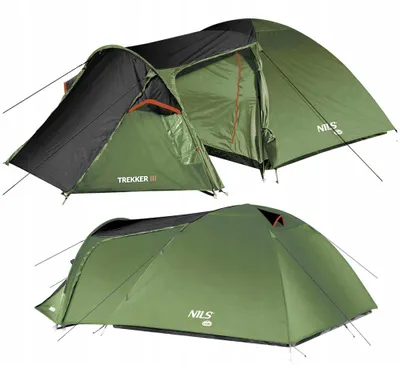 Produktbild von Nils Camp Trekker III Trekkingzelt, Wasserdicht bis 3000 mm, 3 Personen