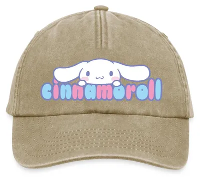 Produktbild von Spreadshirt Cinnamoroll Guckt Über Schriftzug Vintage Cap, One size, Vintage Beige