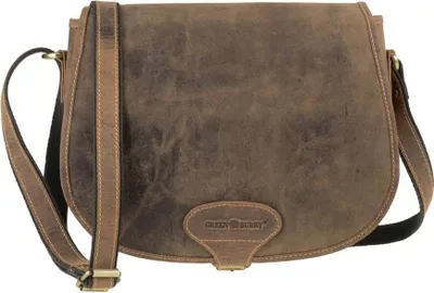 Produktbild von Greenburry Umhängetasche Leder Damen Jagdtasche Schultertasche Vinatge braun 1638-25